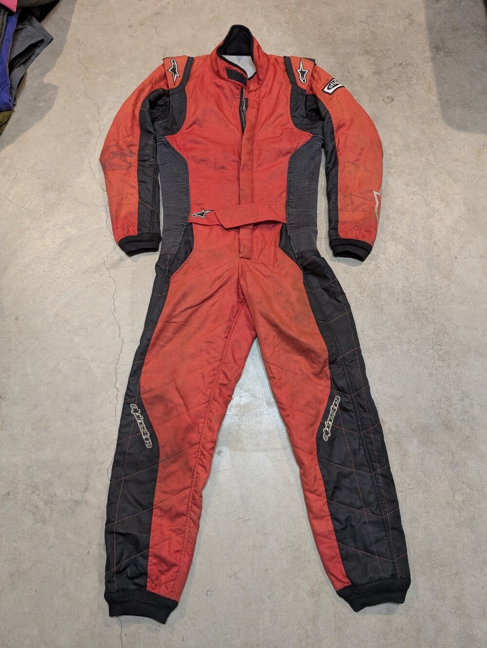 Alpinestars RS.121.06 Red & Black Carting Suit Aramid Size 44 Racing Red Flaws